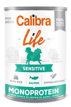 Calibra Dog Life  konzerva Sensitive Salmon with rice 400g