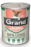 GRAND konzerva pes deluxe 100% losos adult 400g