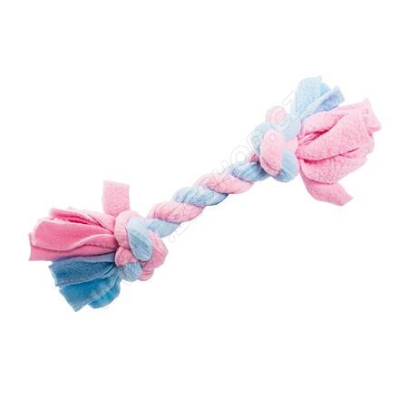 Pletená BABY činka HipHop FLEECE 20 cm/ ø 2cm, růžová/modrá