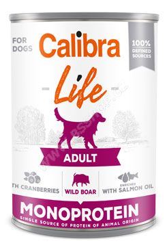Calibra Dog Life  konzerva Adult Wild boar with cran. 400g