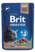Brit Premium Cat kapsička Liver for Sterilised 100g