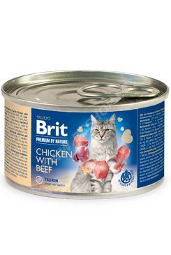 Brit Premium Cat by Nature konzerva Chicken&Beef 200g