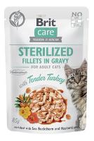 Brit Care Cat Fillets in Gravy Steril. Tender Turkey 85g (1)
