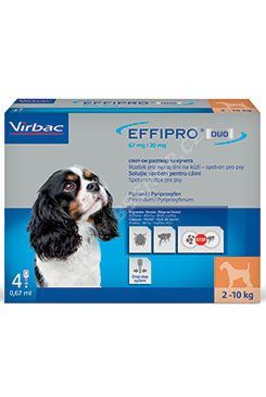 Effipro DUO Dog S (2-10kg) 67/20 mg, 4x0,67ml