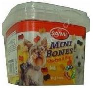 SANAL Mini Bones - poloměkké mini kostičky kuře,hovězí 100g
