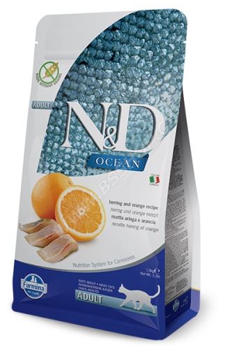 N&D OCEAN CAT Grain Free Adult Herring & Orange 300g