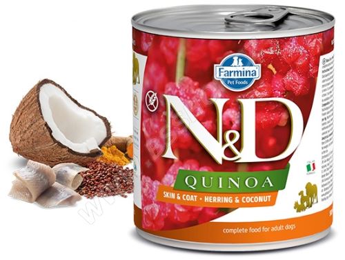 N&D DOG QUINOA Adult Herring & Coconut 285g