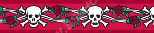 Vodítko RD 20 mm x 1,8 m - Skull & Roses Red