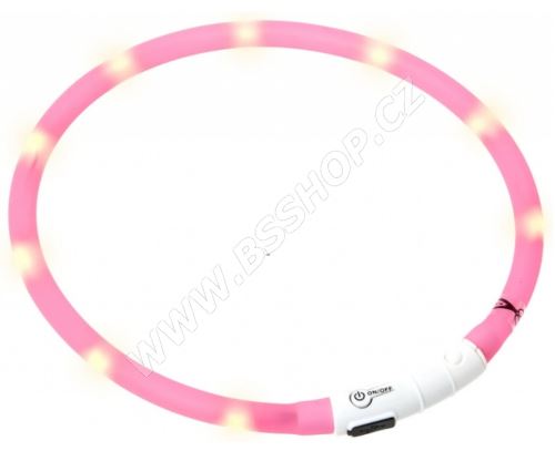 Obojek USB Visio Light 70cm růžový KARLIE