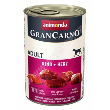 Konzerva ANIMONDA Gran Carno hovězí + srdce 400g