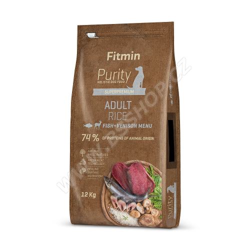 Fitmin dog Purity Rice Adult Fish&Venison 12kg