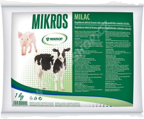 Mikrop MILAC krmné mléko štěně/kotě/tele/sele 1kg