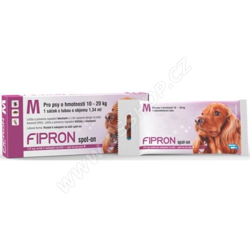 Fipron 134mg Spot-On Dog M sol 1x1,34ml