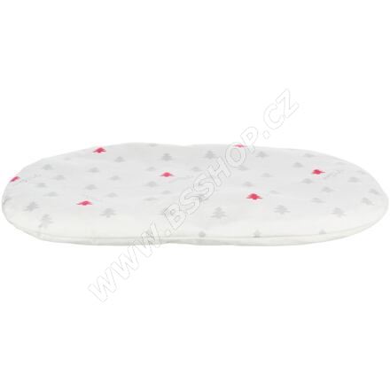 Xmas cushion NIVIA, vánoční polštář oválný, 98 x 62 cm, krémový