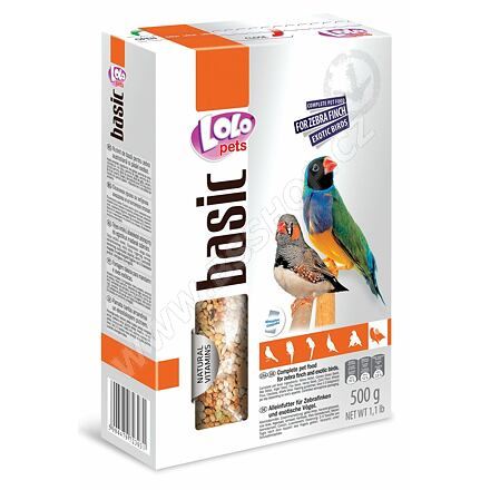 LOLO BASIC kompletní krmivo pro zebřičky 500g krabička