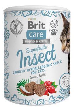 BRIT Care Cat Snack Superfruits Insect with Coconut Oil and Rosehips 100g