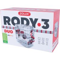 Klec křeček Rody 3 DUO červená 41x27x40,5cm Zolux (1)
