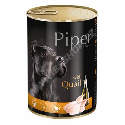 NEW PIPER konzerva pro psy s křepelkou a brusinkami 400g