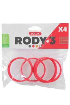 Komponenty Rody 3-spojovací kroužek červený 4ks Zolux