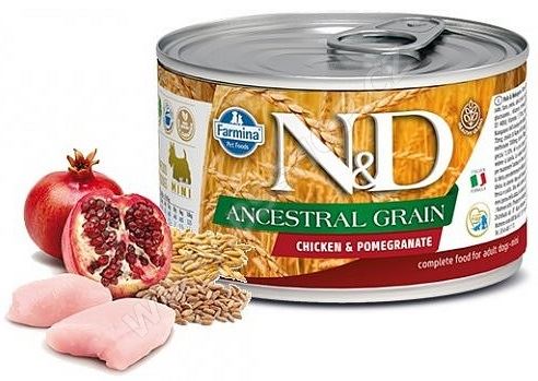 N&D DOG Low Grain Adult Chicken & Pomegranate Mini 140g