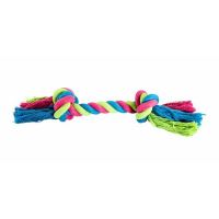 HIP HOP bavlněný uzel 2 knoty 25cm/75g růžová, modrá, zelená HIP HOP bavlněný uzel 2 knoty 25cm/75g růžová, modrá, zelená
