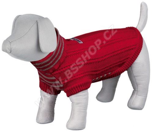 Pletený svetr s rolákem PIAVE červený M 45 cm Trixie