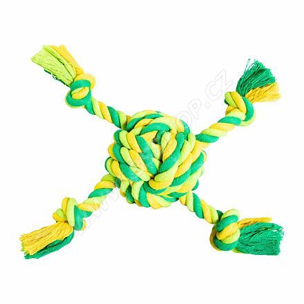HIP HOP Míč se 4 rameny bavlněný 29cm/255g limetková, zelená