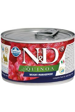N&D DOG QUINOA Adult Weight Management Lamb & Brocolli Mini 140g