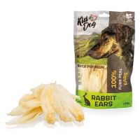 KIDDOG SUPER PREMIUM 100% přírodní králičí uši 50g KIDDOG SUPER PREMIUM 100% přírodní králičí uši 50g