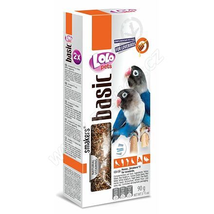 LOLO SMAKERS 2 klasy medové pro agapornisy 90g