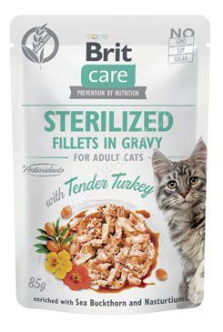 Brit Care Cat Fillets in Gravy Steril. Tender Turkey 85g