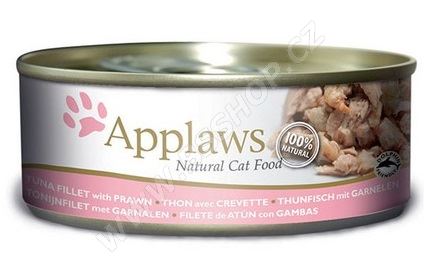 APPLAWS konzerva Cat tuňák a krevety 156g