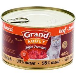 GRAND konzerva Superpremium kočka hovězí 405g