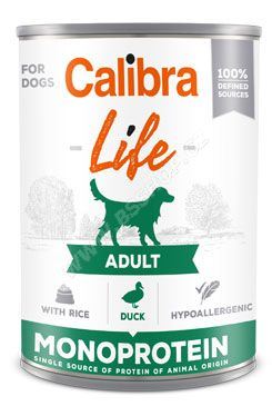 Calibra Dog Life  konzerva Adult Duck with rice 400g