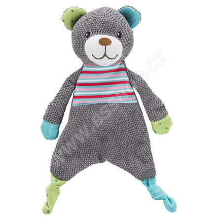 JUNIOR plyšový medvídek s šustící fólií, 28 cm