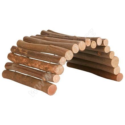 Dřevěný most z kulatých dřívek