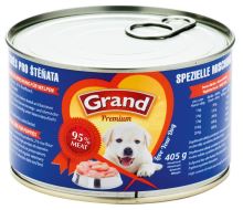 GRAND konzerva štěně speciální masová směs 405g
