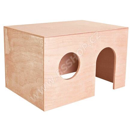 Trixie dřevěný domek pro morčata, rovná střecha 27x17x19cm