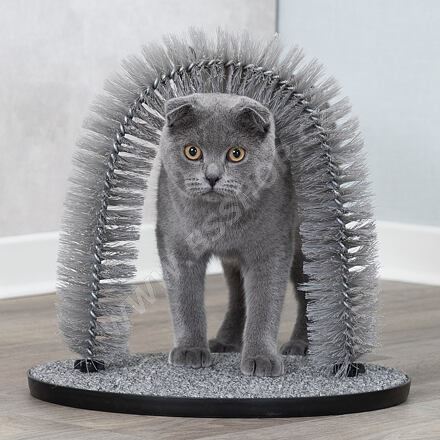 Masážní oblouk pro kočky 36x33cm šedý