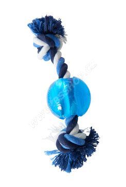 Hračka pes BUSTER Strong Ball s provazem sv. modrá, XS