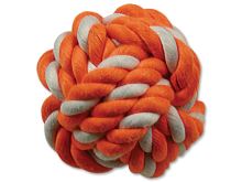 Hračka DOG FANTASY míč bavlněný oranžovo-bílý 12,5cm (1)
