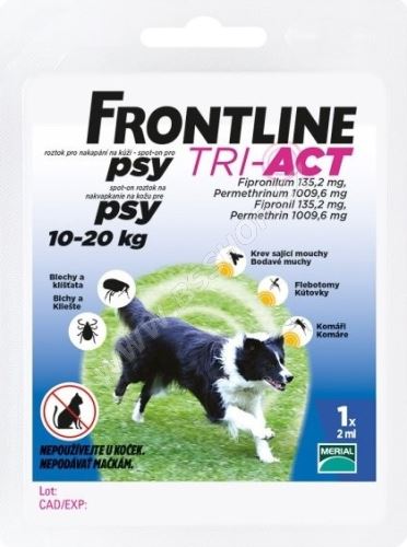 Frontline TRI-ACT spot-on dog M pro psy 10-20kg (1x2ml)