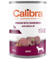 Calibra Dog konzerva Adult zvěřina s brusinkam 400g - EXP 04/2022