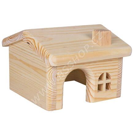Trixie dřevěný domek se sedlovou střechou pro myši a křečky 15x11x15cm