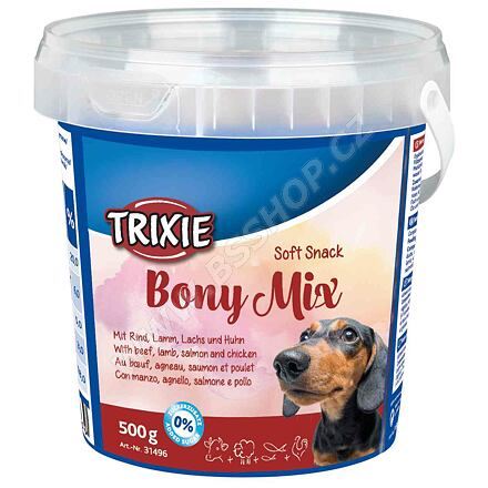 Soft Snack Bony MIX - hovězí, jehněčí, losos, kuře 500g Trixie