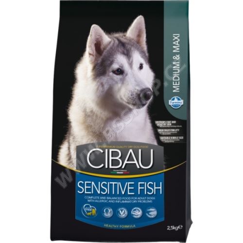 CIBAU Dog Adult Sensitive Fish & Rice 12kg + 2kg ZDARMA
