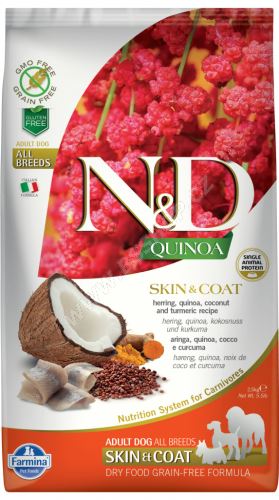 N&D Grain Free Quinoa DOG Skin & Coat Herring & Coconut 800g
