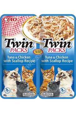 Churu Cat Twin Packs Tuna&Chick&Scallop in Broth 2x40g