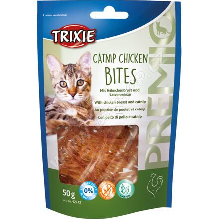 PREMIO CATNIP CHICKEN BITES kuřecí kouky s catnipem 50g