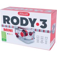 Klec křeček Rody 3 MINI červená 33x21x18cm Zolux (1)